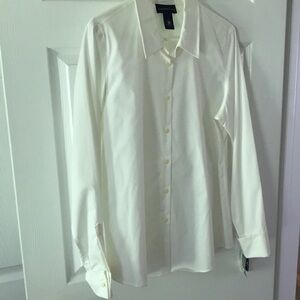 Charter Club White Blouse Classic Style. Size 14. NWT